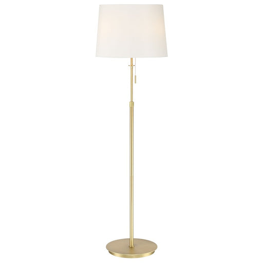 Arnsberg X3 3 Light Floor Lamp, Satin Brass/White Shade - 409100308