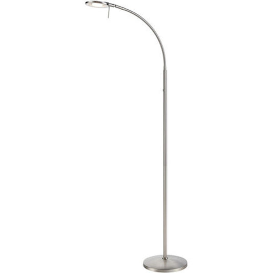 Arnsberg Dessau Flex 1 Light Floor Lamps, Satin Nickel - 425840107