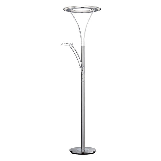 Arnsberg Berlin LED Torchiere with Side Light, Matte Nickel