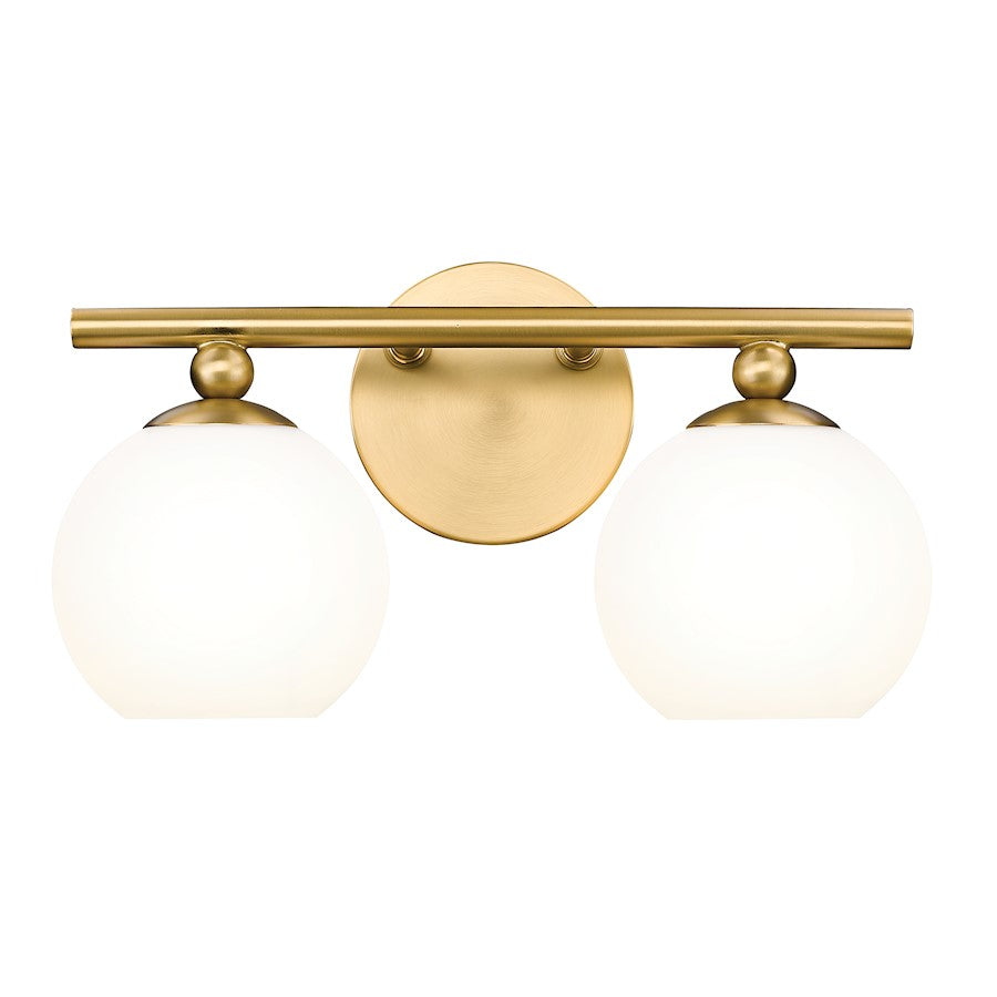 Z-Lite Neoma 2 Light Vanity, Modern Gold/Opal Etched - 1100-2V-MGLD