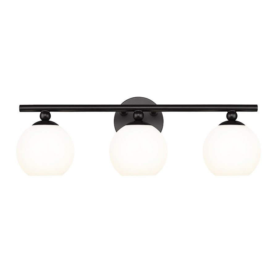 Z-Lite Neoma 3 Light Vanity, Matte Black/Opal Etched - 1100-3V-MB