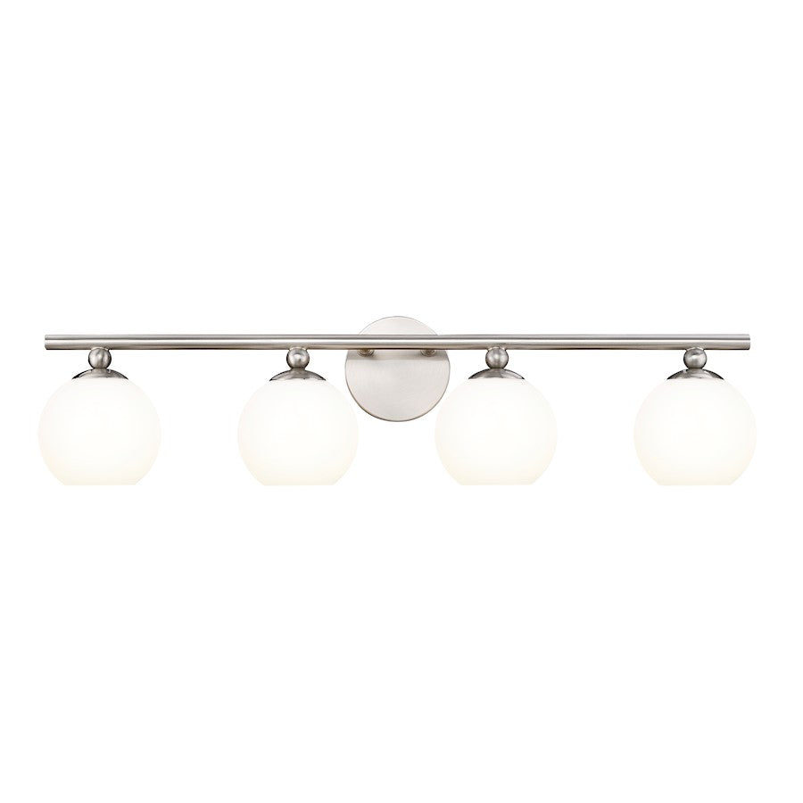 Z-Lite Neoma 4 Light Vanity, Brushed Nickel/Opal Etched - 1100-4V-BN