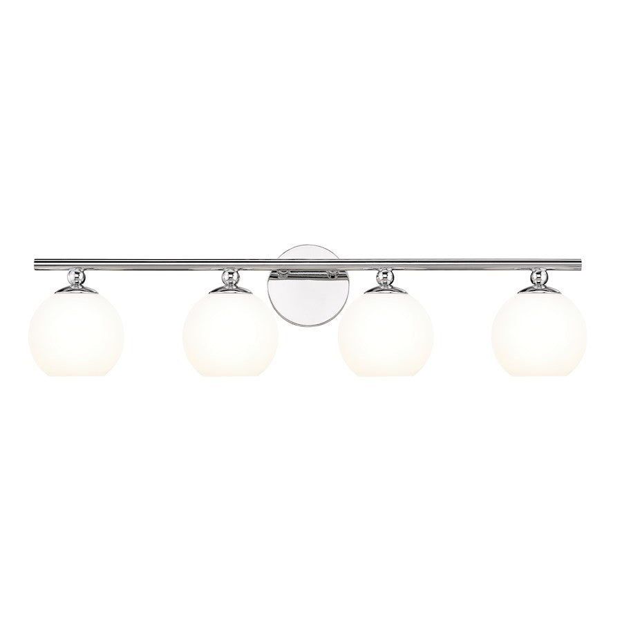 Z-Lite Neoma 4 Light Vanity, Chrome/Opal Etched - 1100-4V-CH