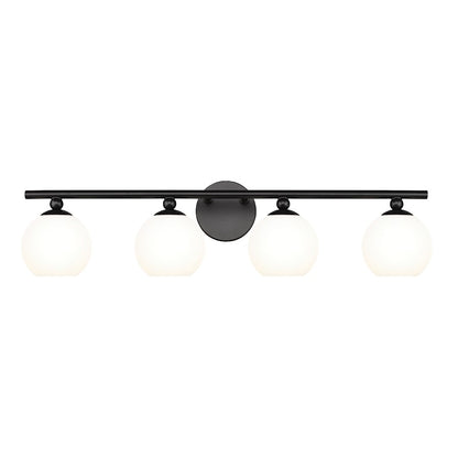 Z-Lite Neoma 4 Light Vanity, Matte Black/Opal Etched - 1100-4V-MB