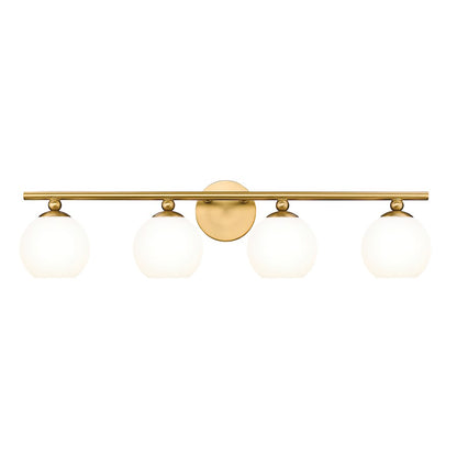 Z-Lite Neoma 4 Light Vanity, Modern Gold/Opal Etched - 1100-4V-MGLD