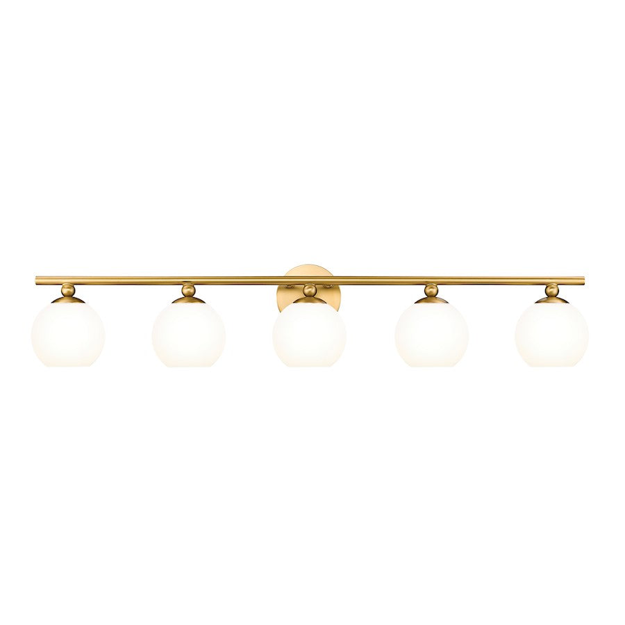 Z-Lite Neoma 5 Light Vanity, Modern Gold/Opal Etched - 1100-5V-MGLD