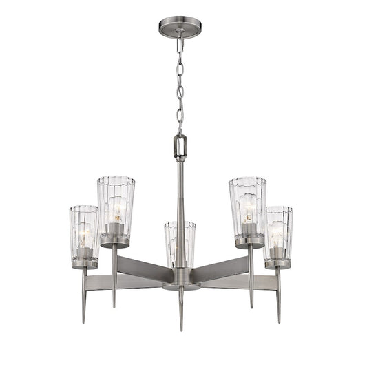 Flair Chandelier, Antique Nickel