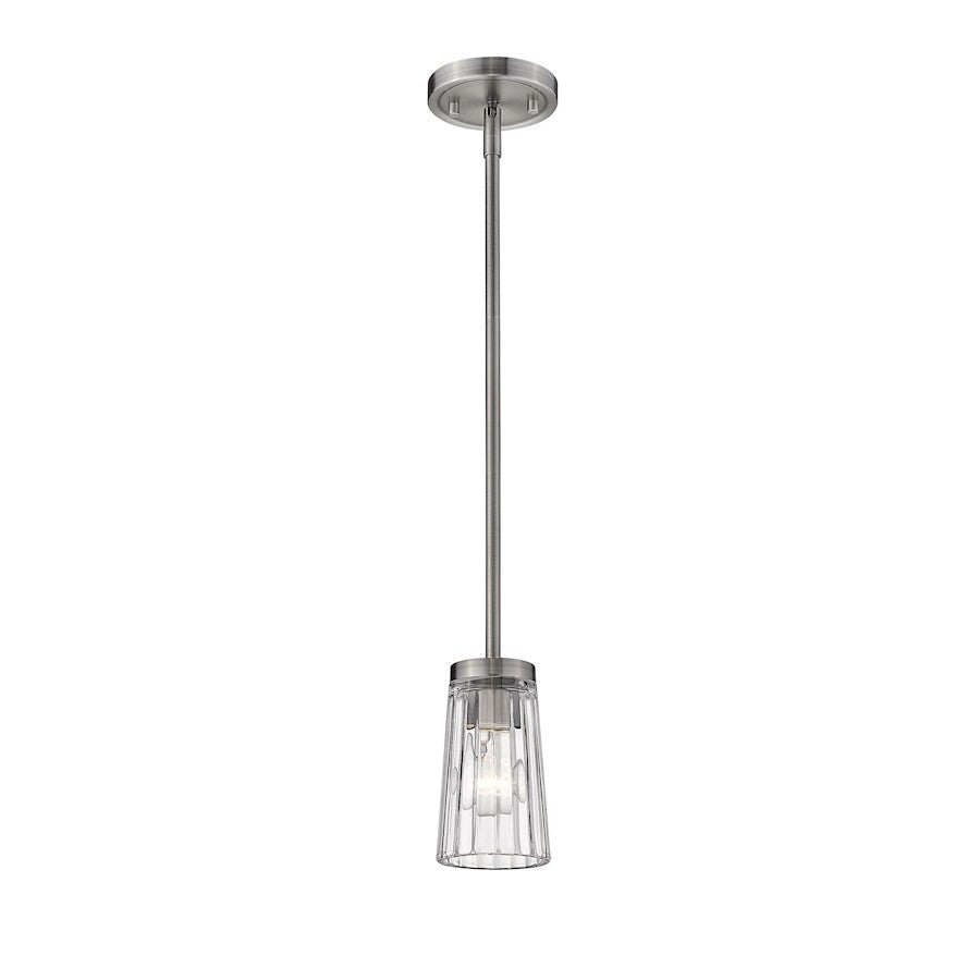 1 Light Mini Pendant, Antique Nickel