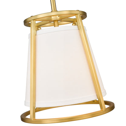 1 Light 10" Mini Pendant, Rubbed Brass