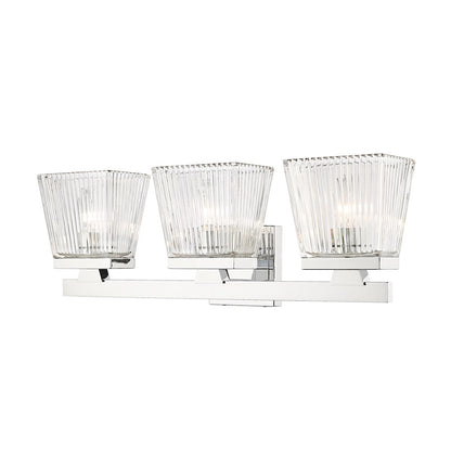 Z-Lite Astor 3 Light Vanity, Chrome/Clear - 1936-3V-CH