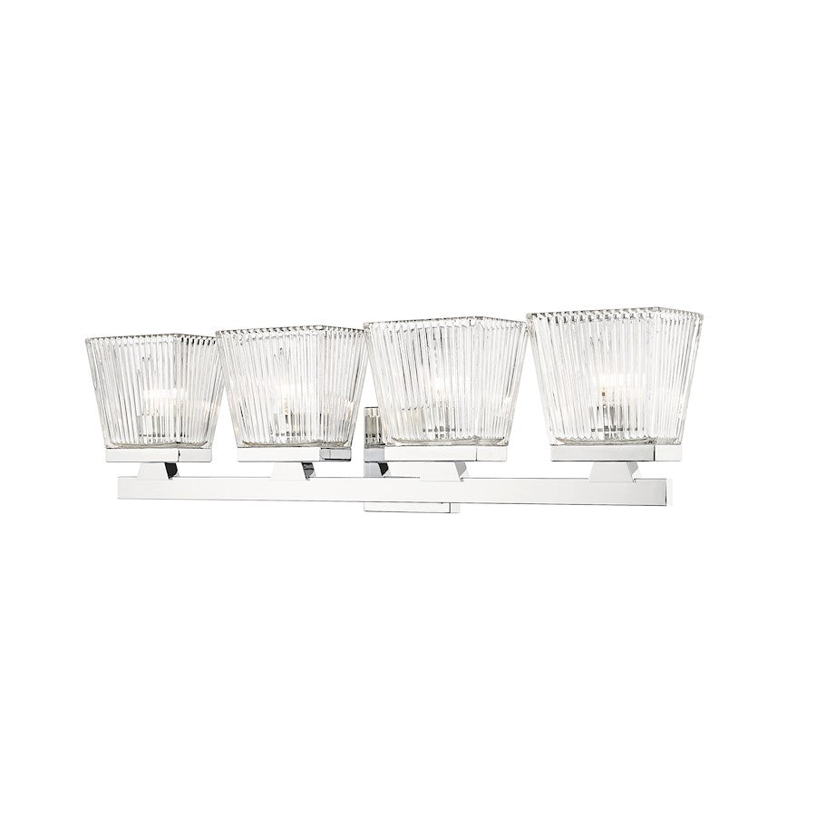 Z-Lite Astor 4 Light Vanity, Chrome/Clear - 1936-4V-CH