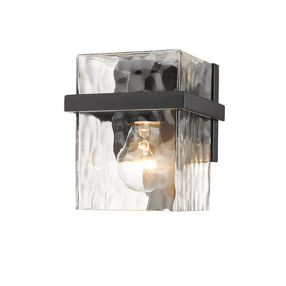 Z-Lite Bennington 1 Light Wall Sconce, Matte Black/Clear - 1938-1S-MB