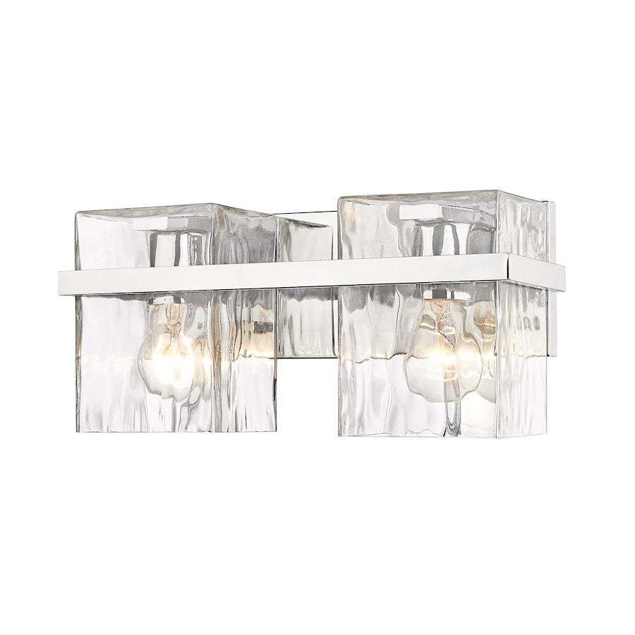 Z-Lite Bennington 2 Light Vanity, Chrome/Clear - 1938-2V-CH