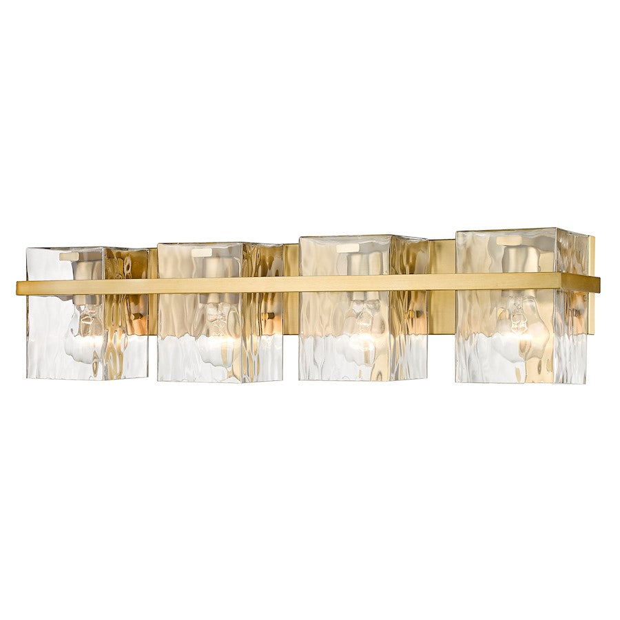 Z-Lite Bennington 4 Light Vanity, Modern Gold/Clear - 1938-4V-MGLD