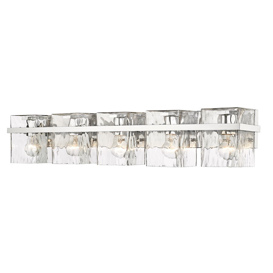 Z-Lite Bennington 5 Light Vanity, Chrome/Clear - 1938-5V-CH