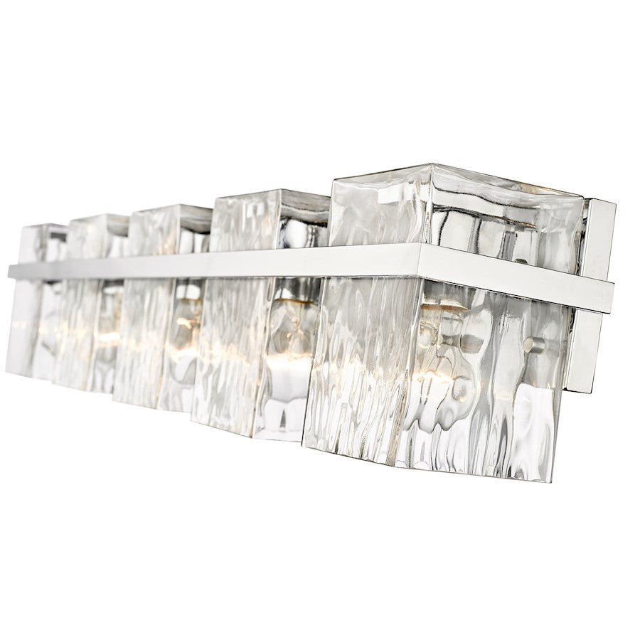 5 Light Bathroom Vanity Light, Clear