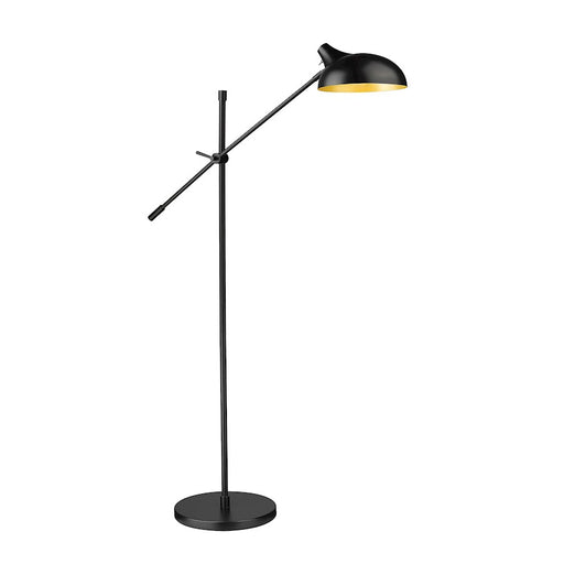Z-Lite Bellamy 1 Light Floor Lamp, Black/Outer Black, Inner Golden - 1942FL-MB
