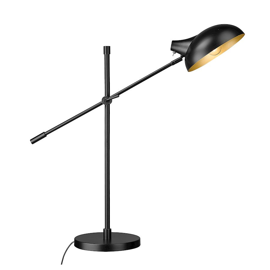 Bellamy Table Lamp, Black/Outer Black, Inner Golden