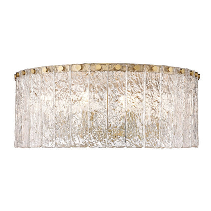 Z-Lite Glacier 8 Light Flush Mount, Modern Gold/Clear - 1943F20-MGLD