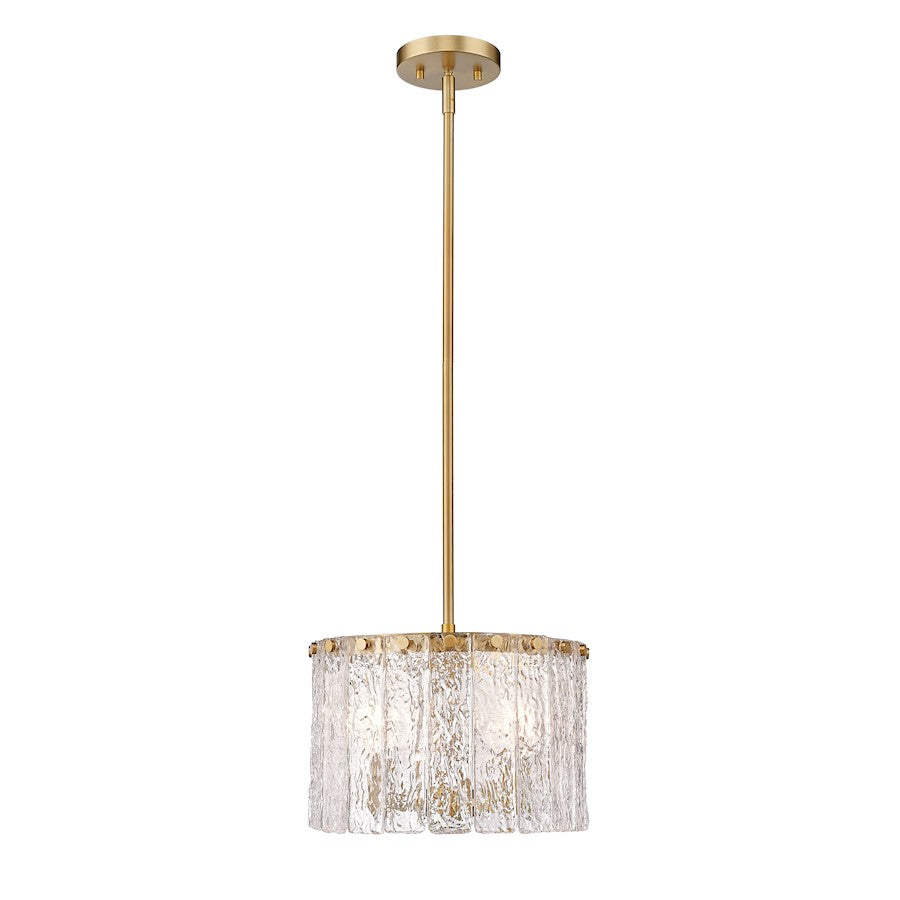 Z-Lite Glacier 3 Light Pendant, Modern Gold/Clear - 1943P12-MGLD