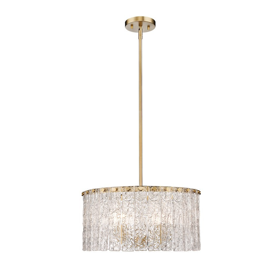 Z-Lite Glacier 5 Light Pendant, Modern Gold/Clear - 1943P18-MGLD