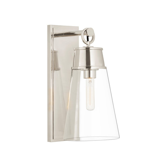 Z-Lite Wentworth 1 Light 16" Wall Sconce in Polished Nickel/Clear - 2300-1SL-PN
