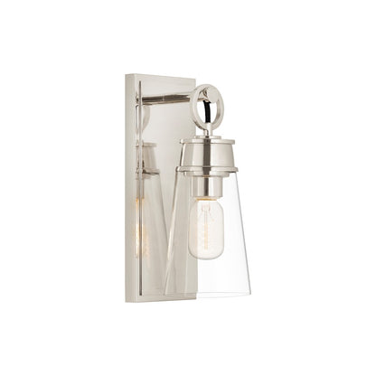 Z-Lite Wentworth 1 Light 12" Wall Sconce in Polished Nickel/Clear - 2300-1SS-PN