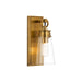 Z-Lite Wentworth 1 Light 12" Wall Sconce in Rubbed Brass/Clear - 2300-1SS-RB