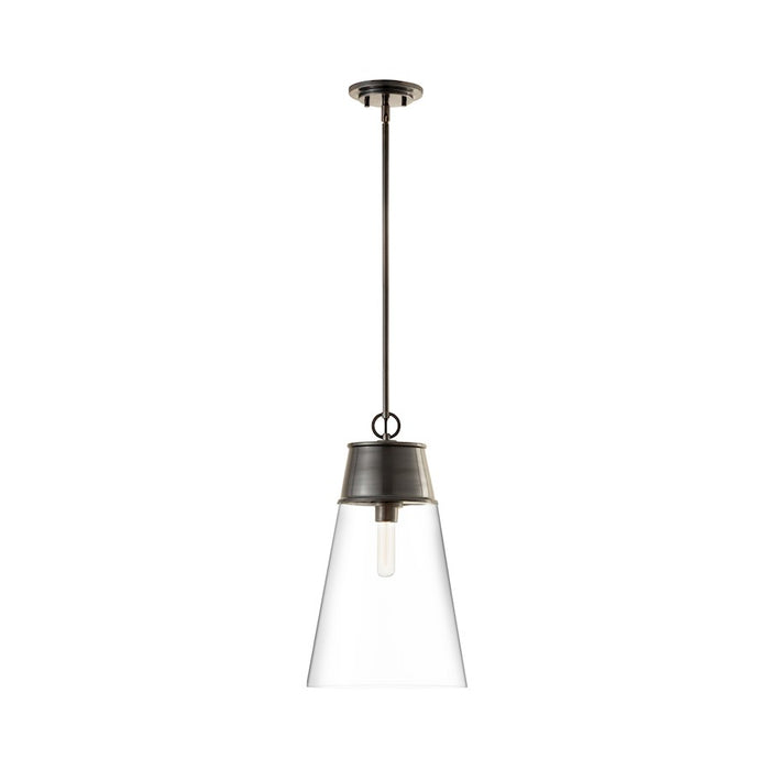 Z-Lite Wentworth 1 Light 12" Pendant in Plated Bronze/Clear - 2300P12-BP