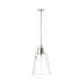 Z-Lite Wentworth 1 Light 12" Pendant in Polished Nickel/Clear - 2300P12-PN