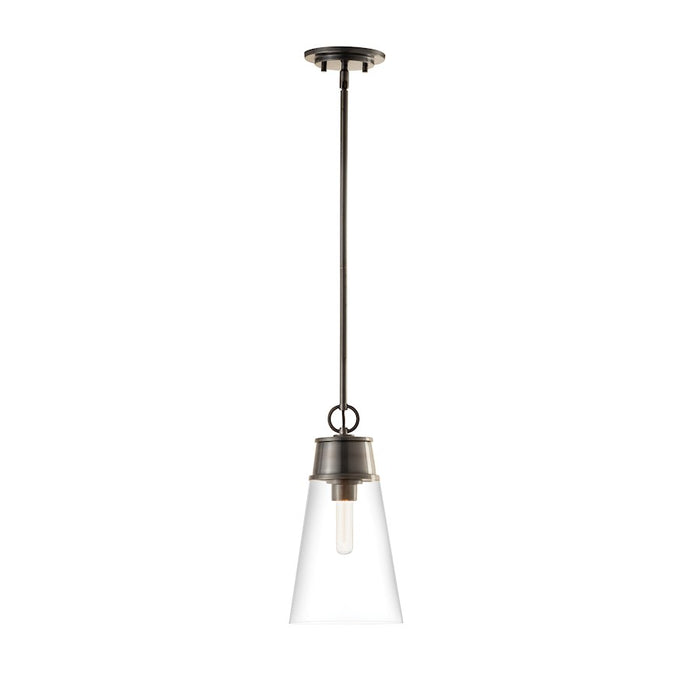 Z-Lite Wentworth 1 Light 8" Pendant in Plated Bronze/Clear - 2300P8-BP