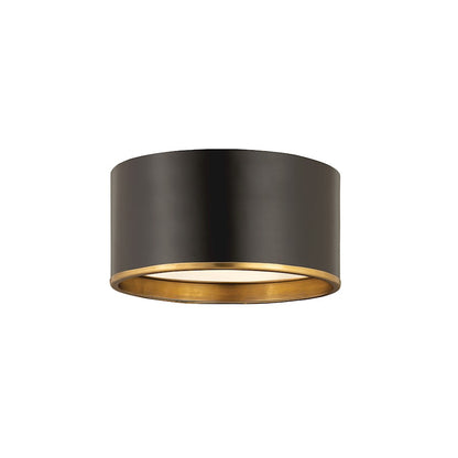 Z-Lite Arlo 2 Light Flush Mount, Matte Black/Rubbed Brass - 2303F2-MB-RB