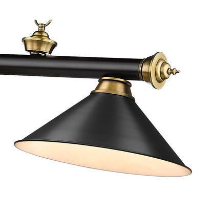 Z-Lite Cordon Billiard, Matte Black/Brass