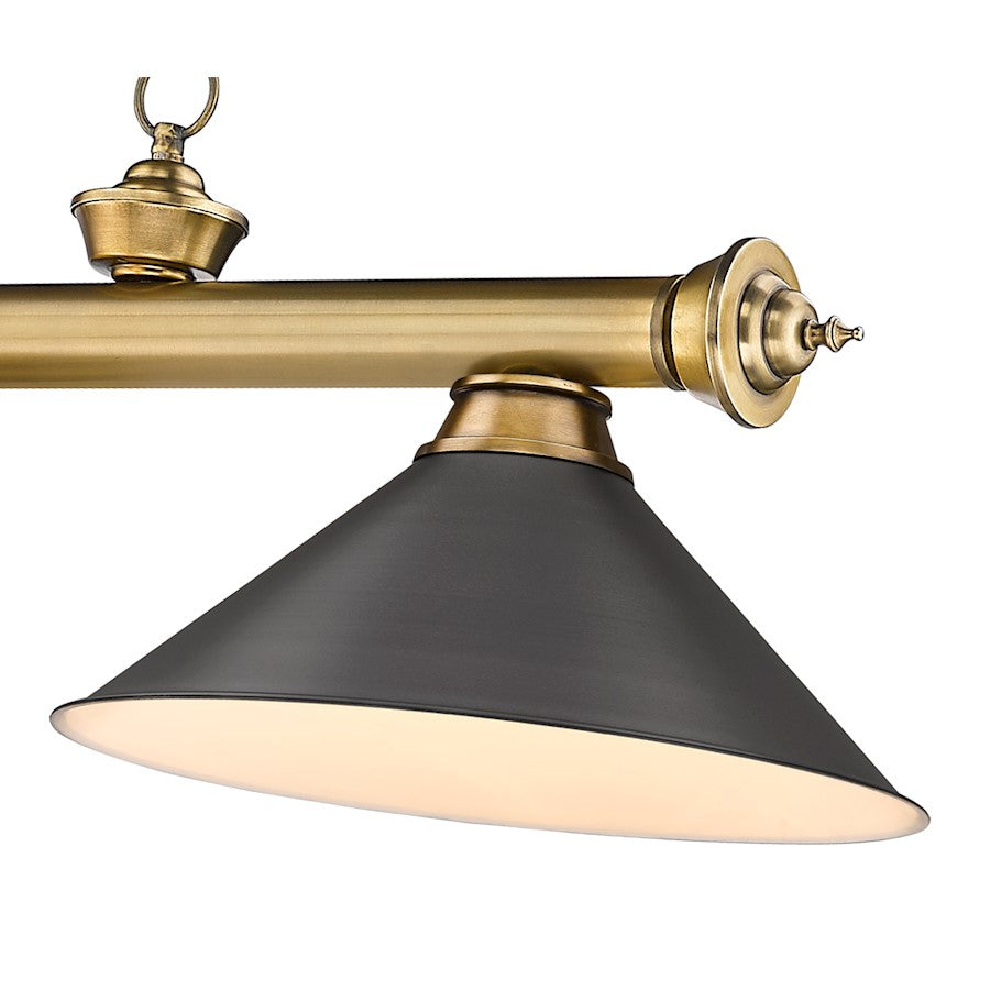 Z-Lite Cordon 57" Billiard, Rubbed Brass