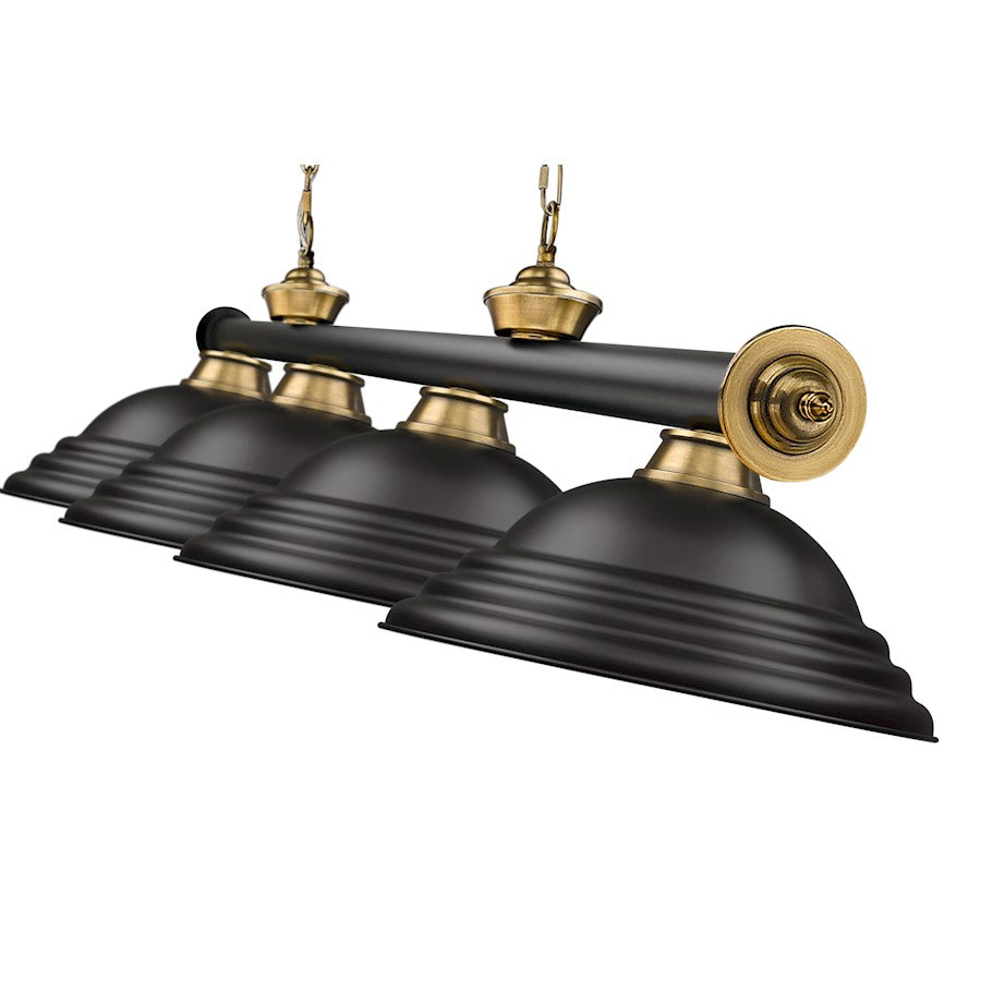 Z-Lite Cordon Billiard, Black/Brass