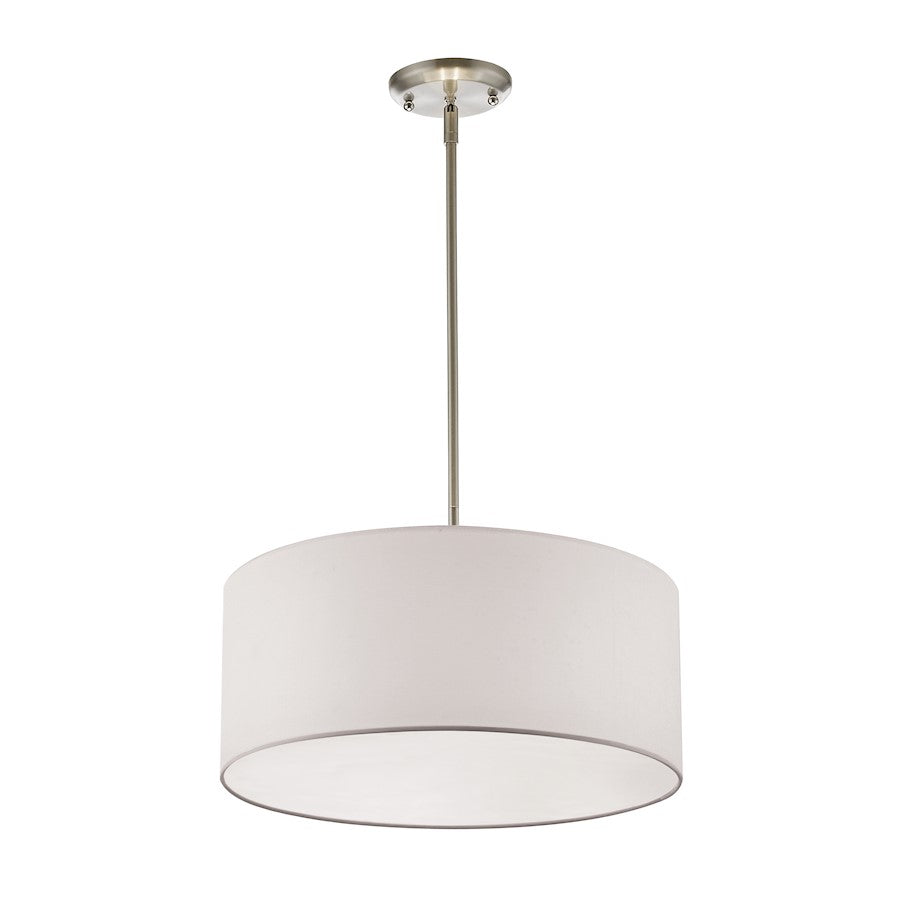 1 Light Pendant, Brushed Nickel