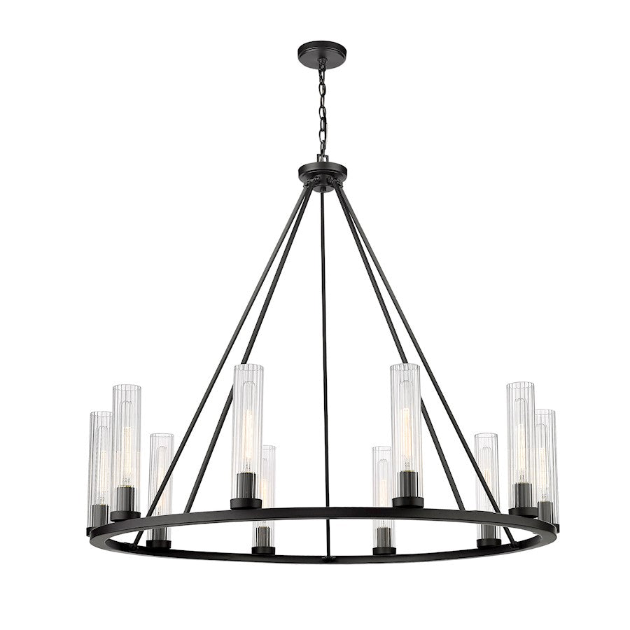 Z-Lite Beau 10 Light Chandelier in Bronze /Clear - 3031-10BRZ