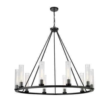 Z-Lite Beau 10 Light Chandelier in Bronze /Clear - 3031-10BRZ