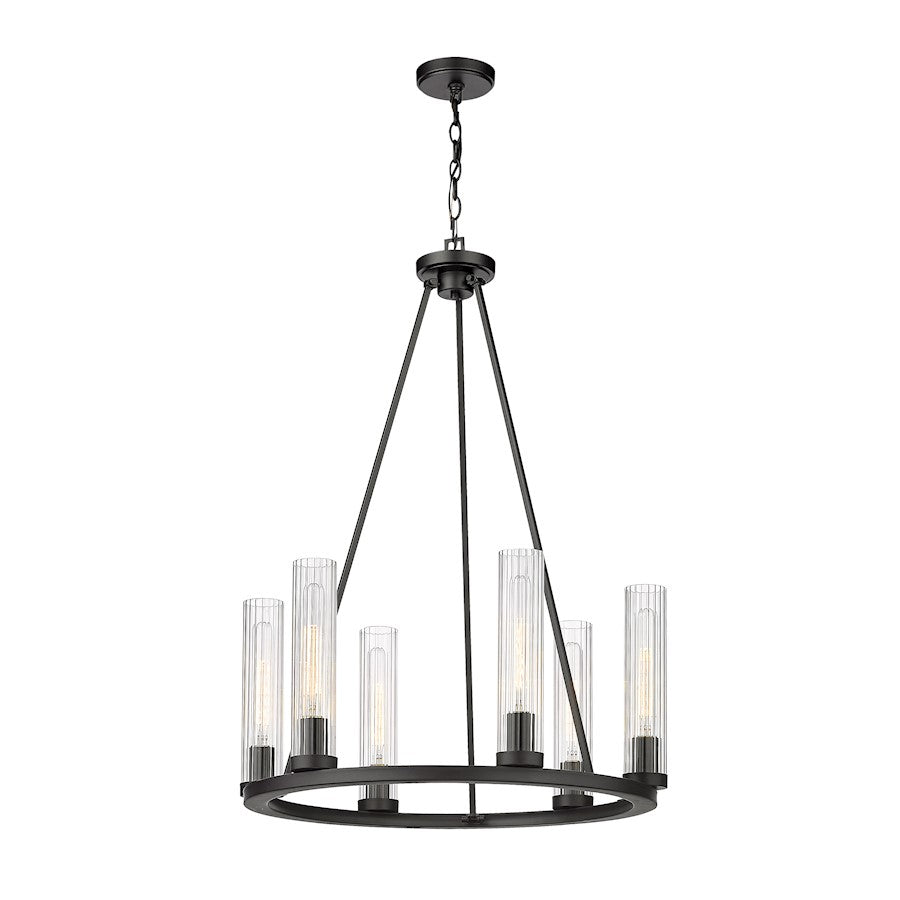 Z-Lite Beau 6 Light Chandelier in Bronze /Clear - 3031-6BRZ