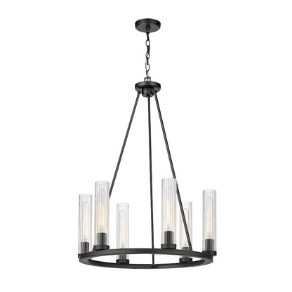 Z-Lite Beau 6 Light Chandelier in Bronze /Clear - 3031-6BRZ