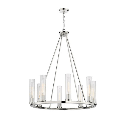 Z-Lite Beau 8 Light Chandelier in Polished Nickel/Clear - 3031-8PN