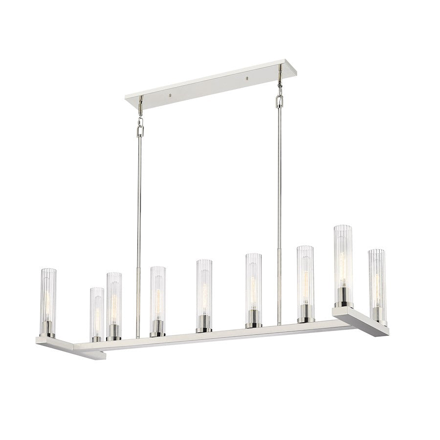 Z-Lite Beau 9 Light Chandelier in Polished Nickel/Clear - 3031-9L-PN