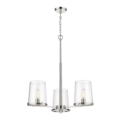 Z-Lite Callista 3 Light Chandelier in Polished Nickel/Clear - 3032-3PN