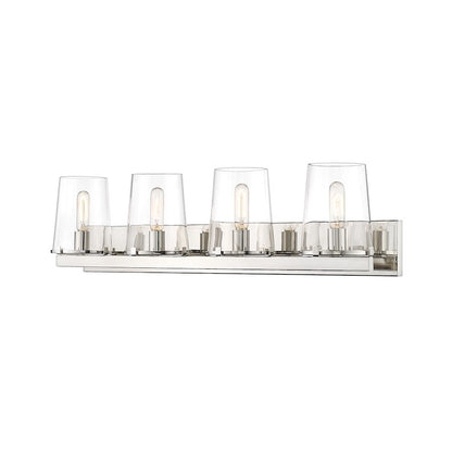 Z-Lite Callista 4 Light Vanity in Polished Nickel/Clear - 3032-4V-PN