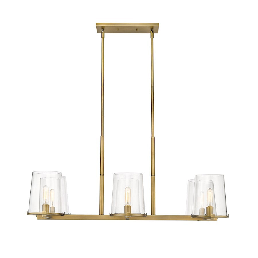 Z-Lite Callista Island, Rubbed Brass/Clear