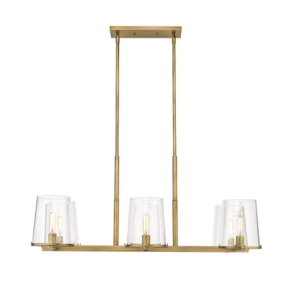 Z-Lite Callista Island, Rubbed Brass/Clear