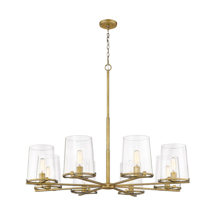 Callista Chandelier, Rubbed Brass