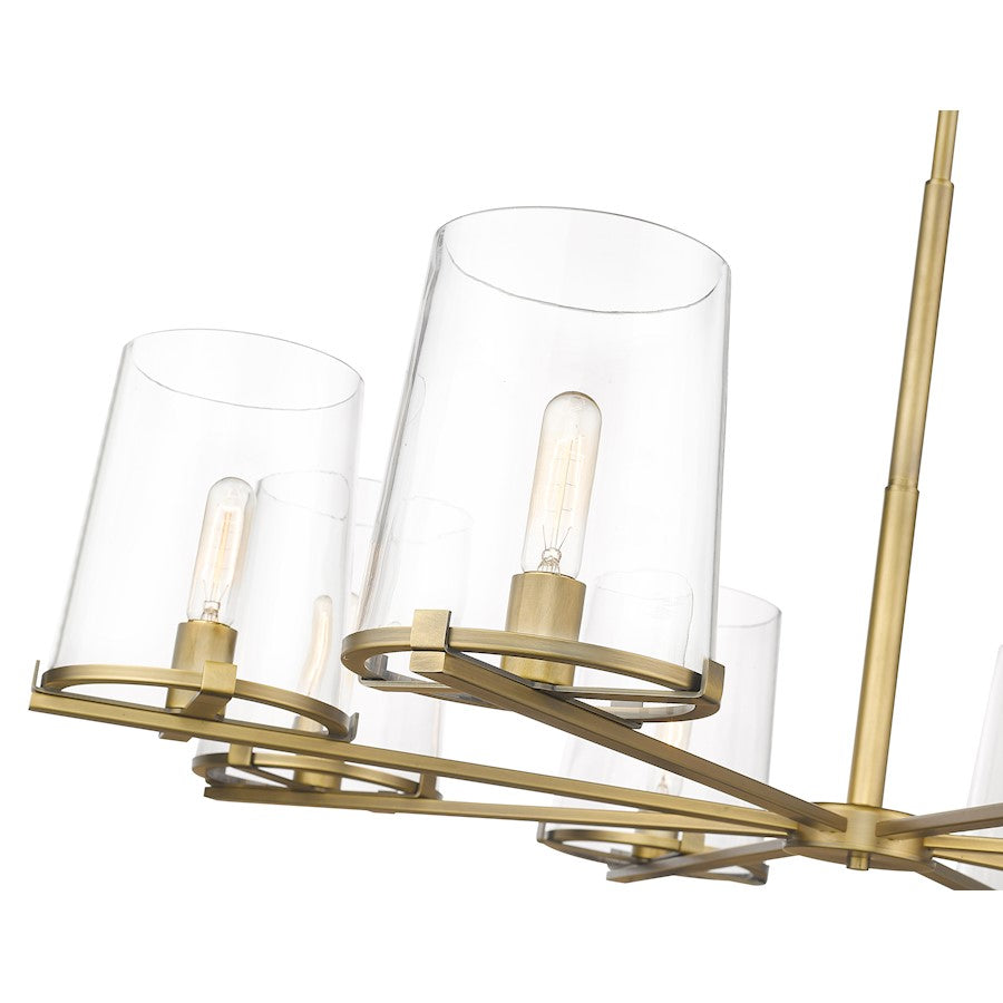 Callista Chandelier, Rubbed Brass