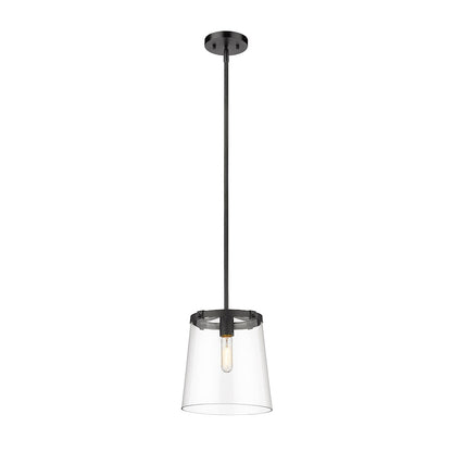 Z-Lite Callista 1 Light Pendant in Matte Black/Clear - 3032P10-MB