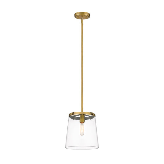 Z-Lite Callista 1 Light Pendant, Rubbed Brass/Clear - 3032P10-RB